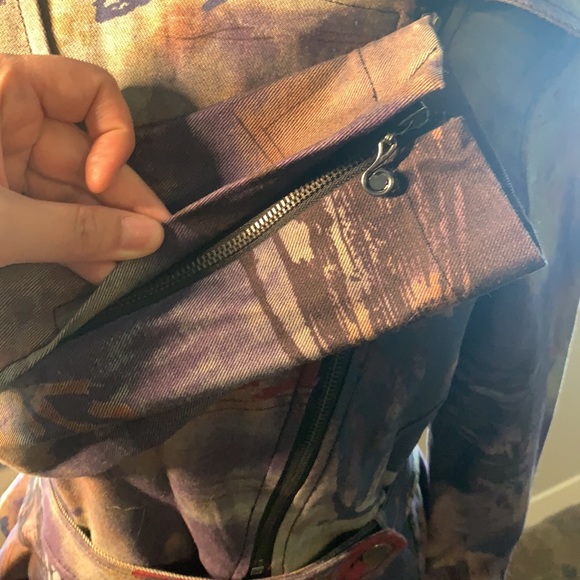 Watercolor modern peplum denim jacket - Picture 4 of 8